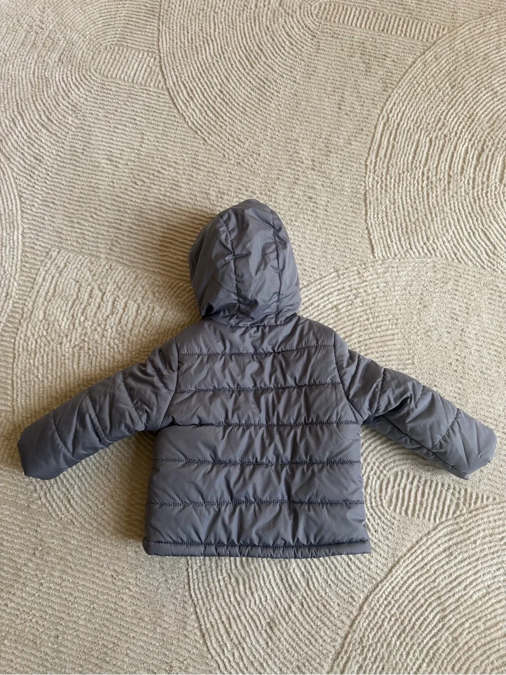 Carter's Gray Puffer Jacket with Neon Green Accents